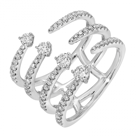 TRIPLE CLAW DIAMOND RING