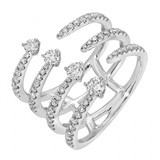 TRIPLE CLAW DIAMOND RING