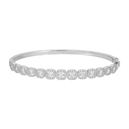 CUSHION DIAMOND BANGLE