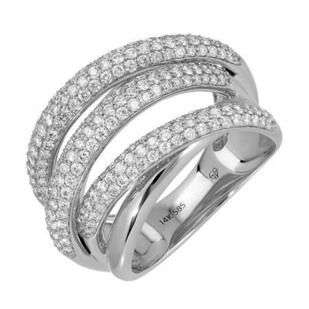 FOUR ROW DIAMOND RING