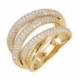 FOUR ROW DIAMOND RING