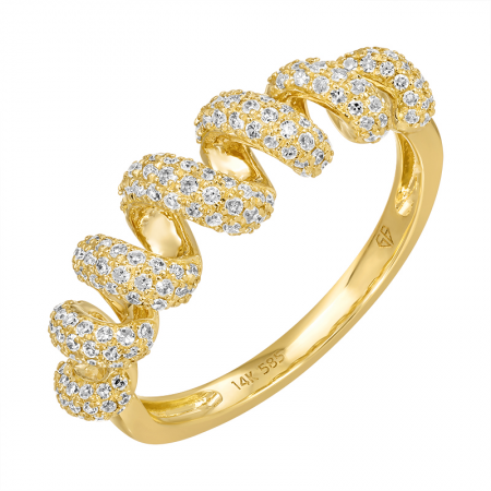 GOLD AND DIAMOND TWIRL RING