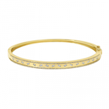GOLD DIAMOND INLAY BANGLE