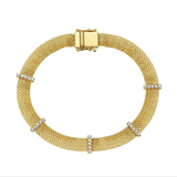 MESH CHAIN DIAMOND LINES BRACELET