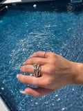GOLD AND DIAMOND FOUR IN ONE LINK RING