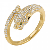 DIAMOND PANTHER WRAP RING