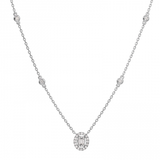 OVAL ILLUSION DIAMOND NECKLACE