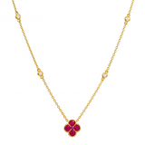 RUBY CLOVER NECKLACE