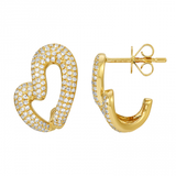 DIAMOND HEART LOBE STUDS