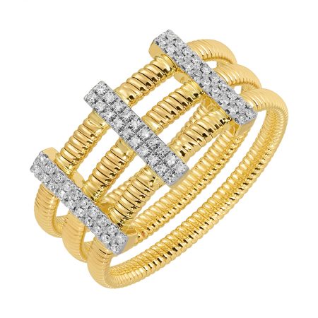 THREE ROW OMEGA CHAIN RING