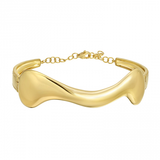 LIGHTWEIGHT GOLD WAVY BANGLE