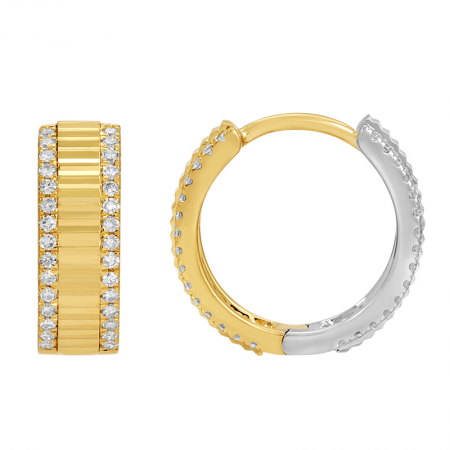 HALF YELLOW HALF WHITE DIAMOND HUGGIES