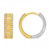 HALF YELLOW HALF WHITE DIAMOND HUGGIES