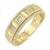 INLAY BAGUETTE DIAMOND RING