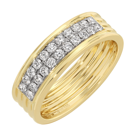 TWO ROW DIAMOND RING