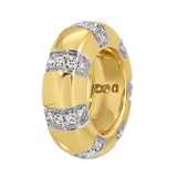 PAVE STRIPED RONDELLE