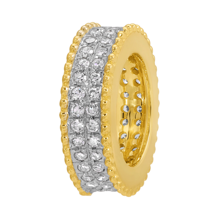 DOUBLE ROW PAVE RONDELLE