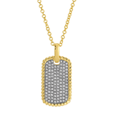 DIAMOND DOG TAG NECKLACE