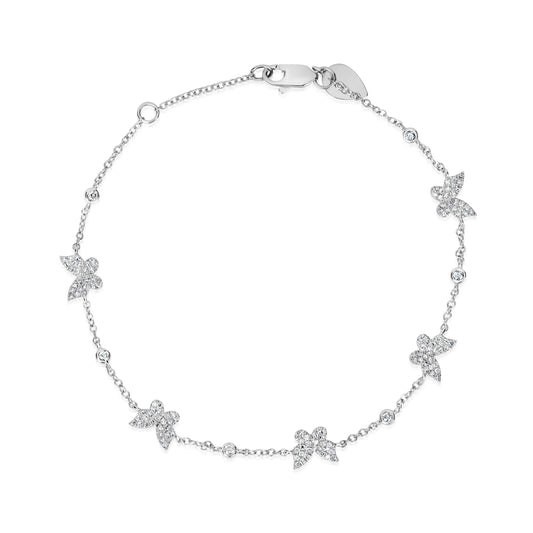 FIVE BUTTERFLY DIAMOND BRACELET