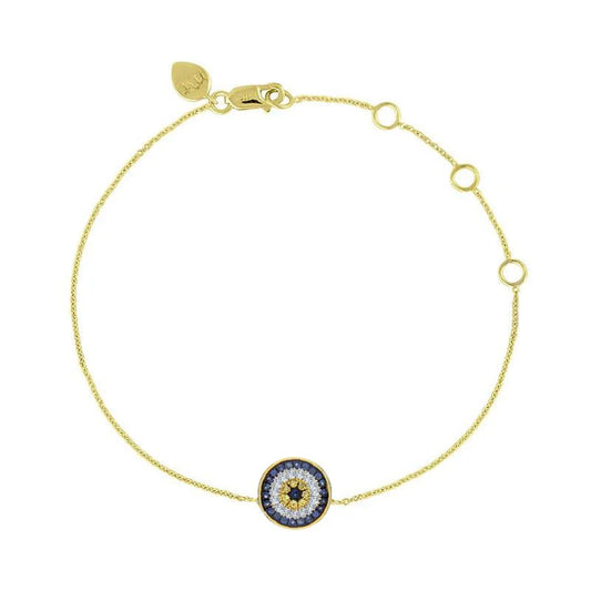 SAPPHIRE DIAMOND EVIL EYE BRACELET