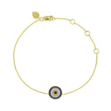 SAPPHIRE DIAMOND EVIL EYE BRACELET