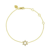 DIAMOND JEWISH STAR BRACELET