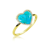 TURQUOISE HEART RING