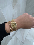 ROLEX PRESIDENT YELLOW GOLD DATEJUST BARK FINISH 28 MM