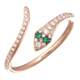 BLUE SAPPHIRE EYE SNAKE RING