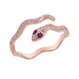 RUBY EYE SNAKE RING