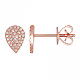 SMALL PAVE PEAR STUDS