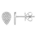 SMALL PAVE PEAR STUDS