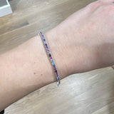 MULTICOLOR JEWEL TONES TENNIS BRACELET