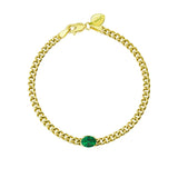 EMERALD CUBAN LINK BRACELET
