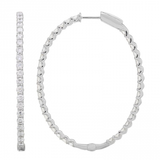 IN AND OUT OVAL DIAMOND HOOPS