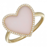PINK OPAL HEART RING