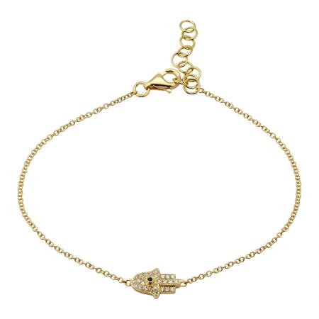 GOLD DIAMOND HAMSA BRACELET