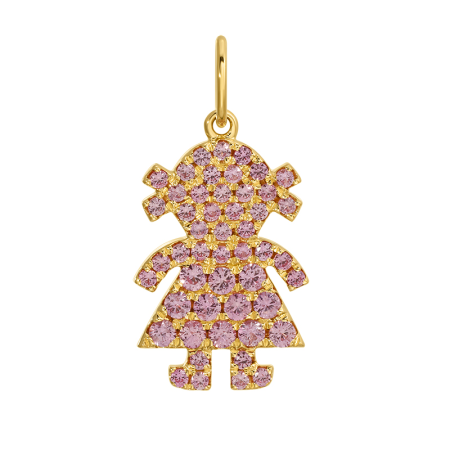 PINK SAPPHIRE GIRL CHARM