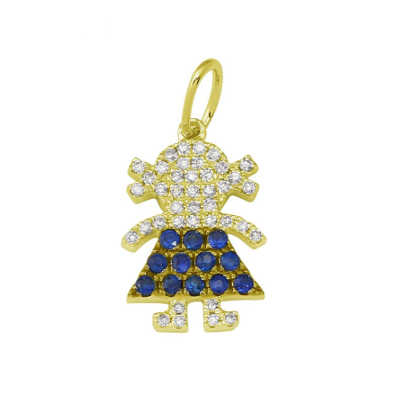 BLUE SAPPHIRE GIRL CHARM