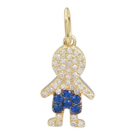 BLUE SAPPHIRE BOY CHARM