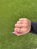 BAGUETTE AND PAVE CROSSOVER RING