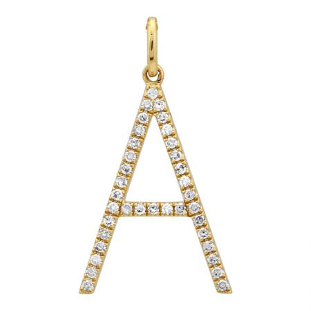 LARGE DIAMOND INITIAL CHARM