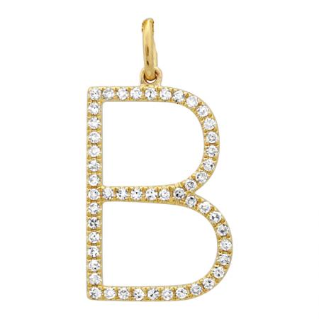 SMALL DIAMOND INITIAL CHARM