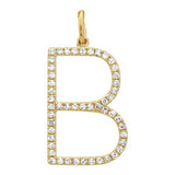 SMALL DIAMOND INITIAL CHARM