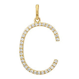 LARGE DIAMOND INITIAL CHARM