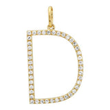 LARGE DIAMOND INITIAL CHARM