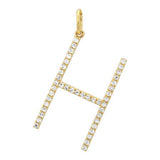 LARGE DIAMOND INITIAL CHARM