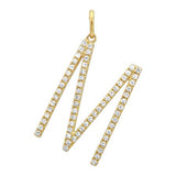 LARGE DIAMOND INITIAL CHARM