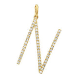 LARGE DIAMOND INITIAL CHARM