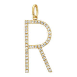 LARGE DIAMOND INITIAL CHARM